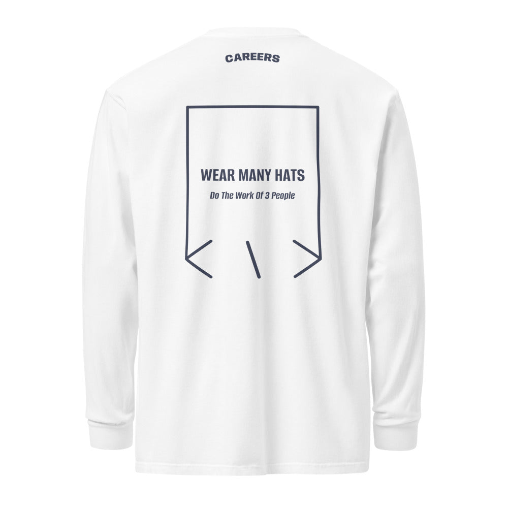 Wear Many Hats — White Navy back mockup