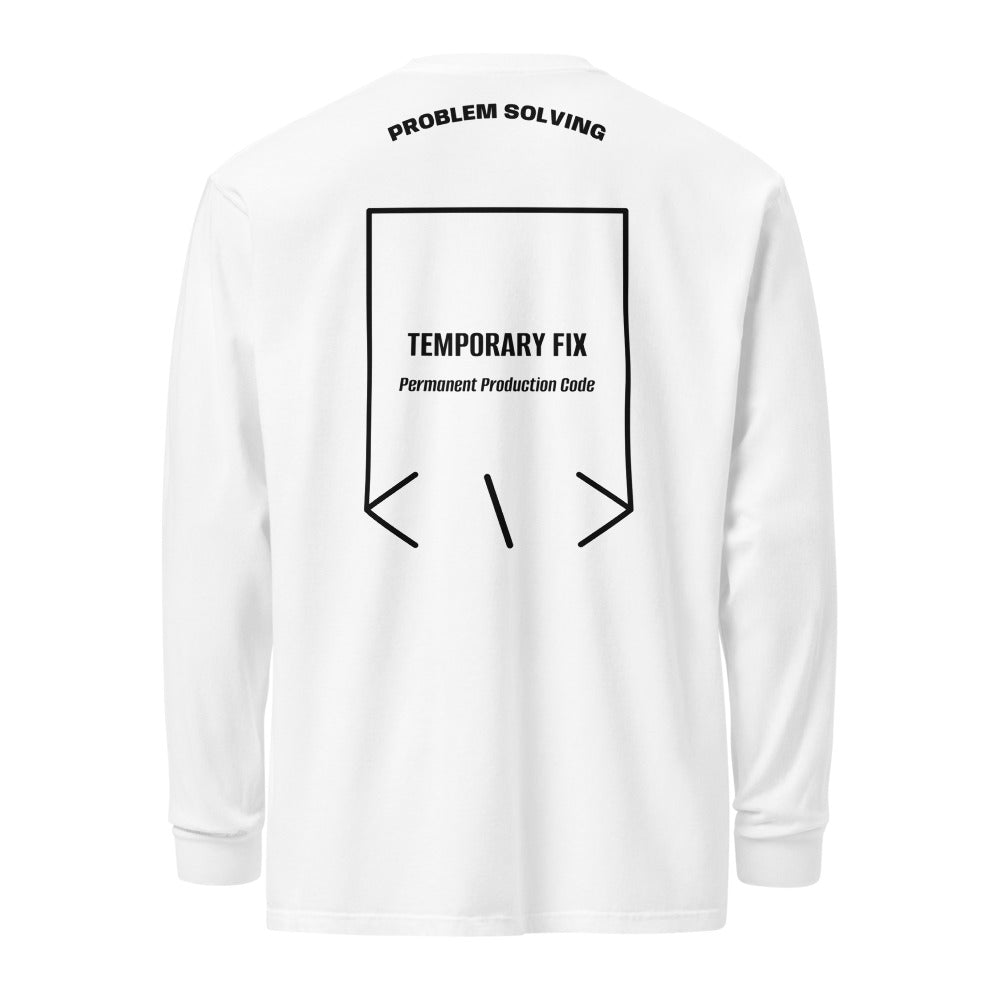 Temporary Fix — White Black back mockup