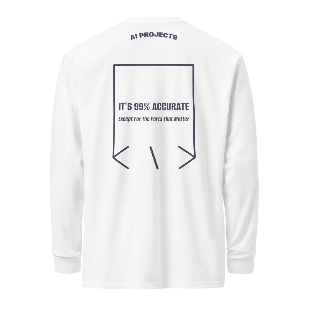 It's 99% Accurate — White Navy back mockup