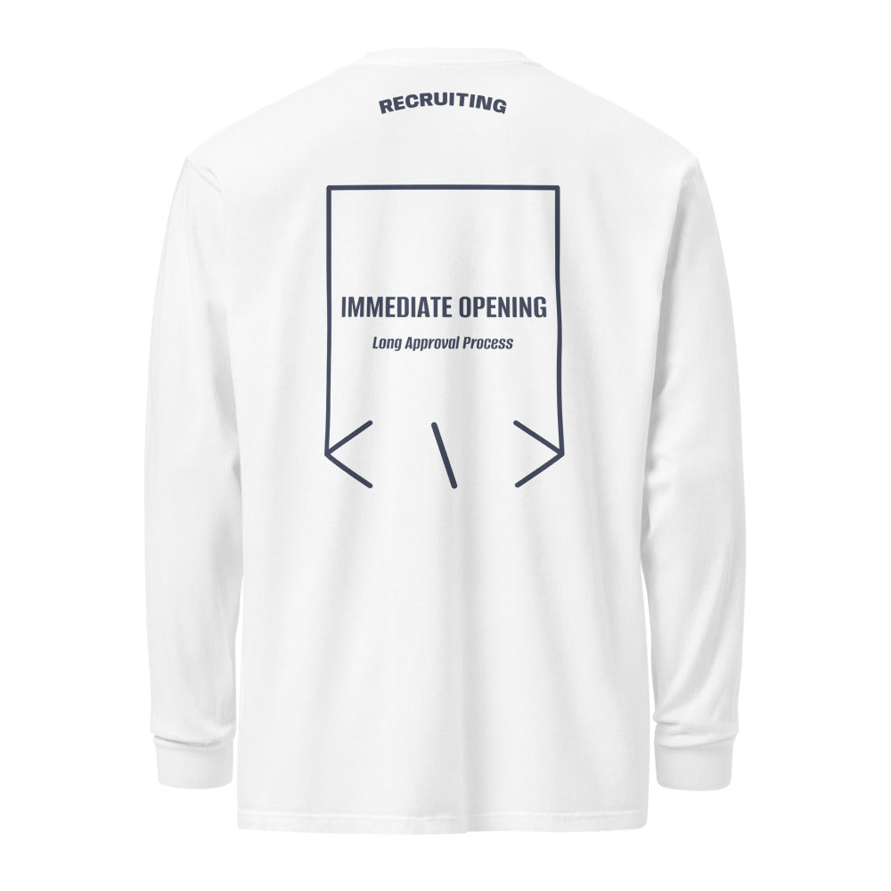 Immediate Opening — White Navy back mockup