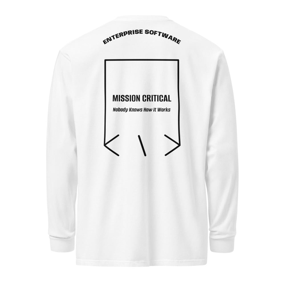 Mission Critical — White Black back mockup