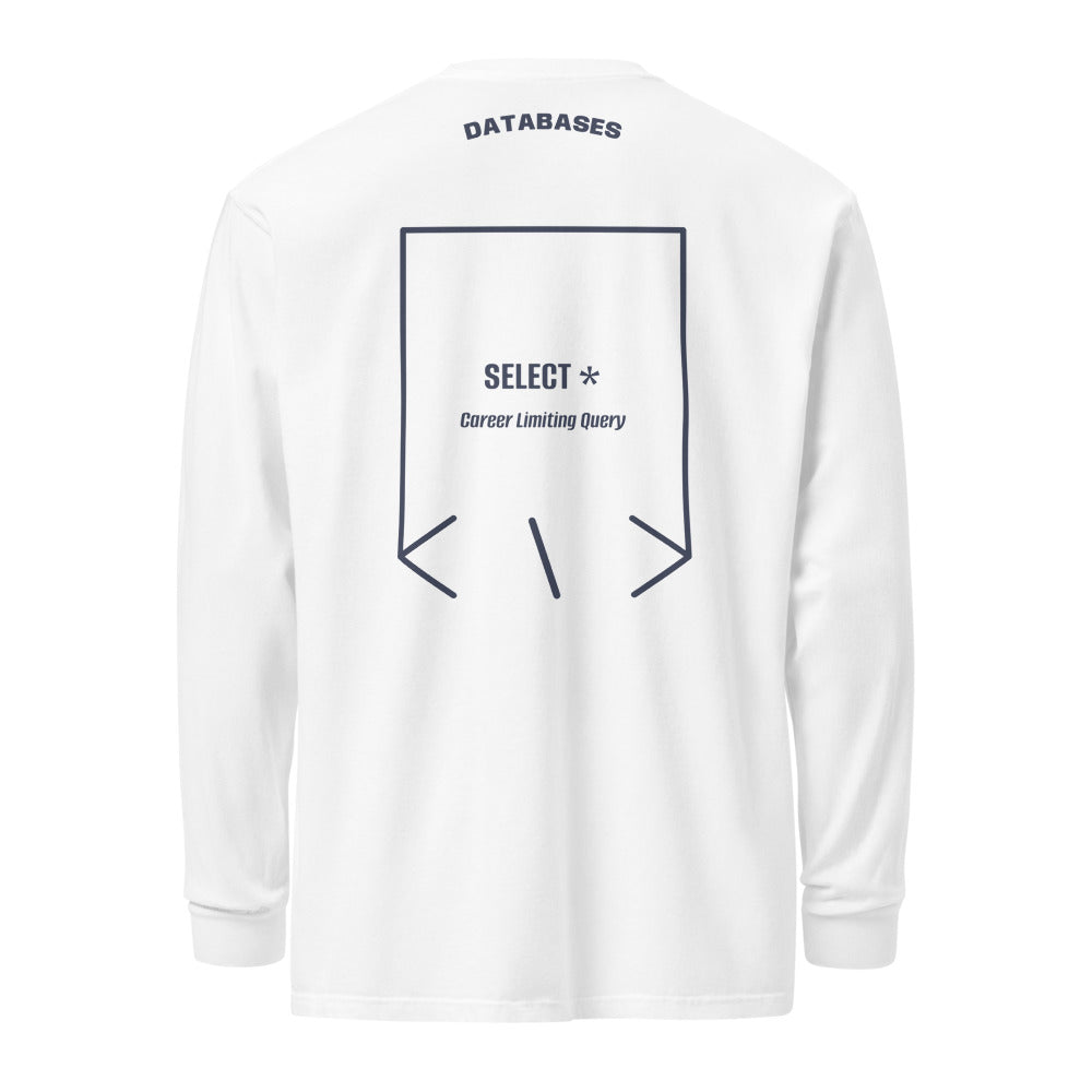 SELECT * — White Navy back mockup