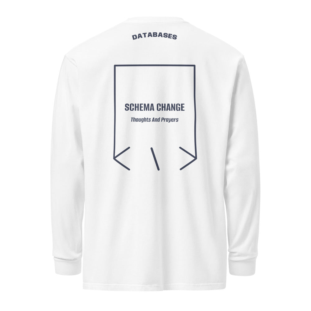 Schema Change — White Navy back mockup
