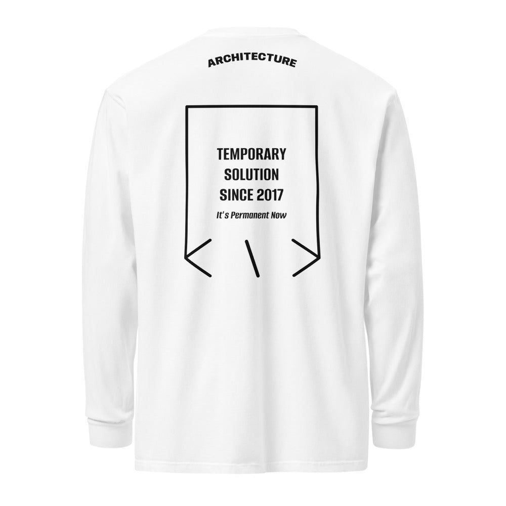Temporary Solution Since 2017 — White Black back mockup