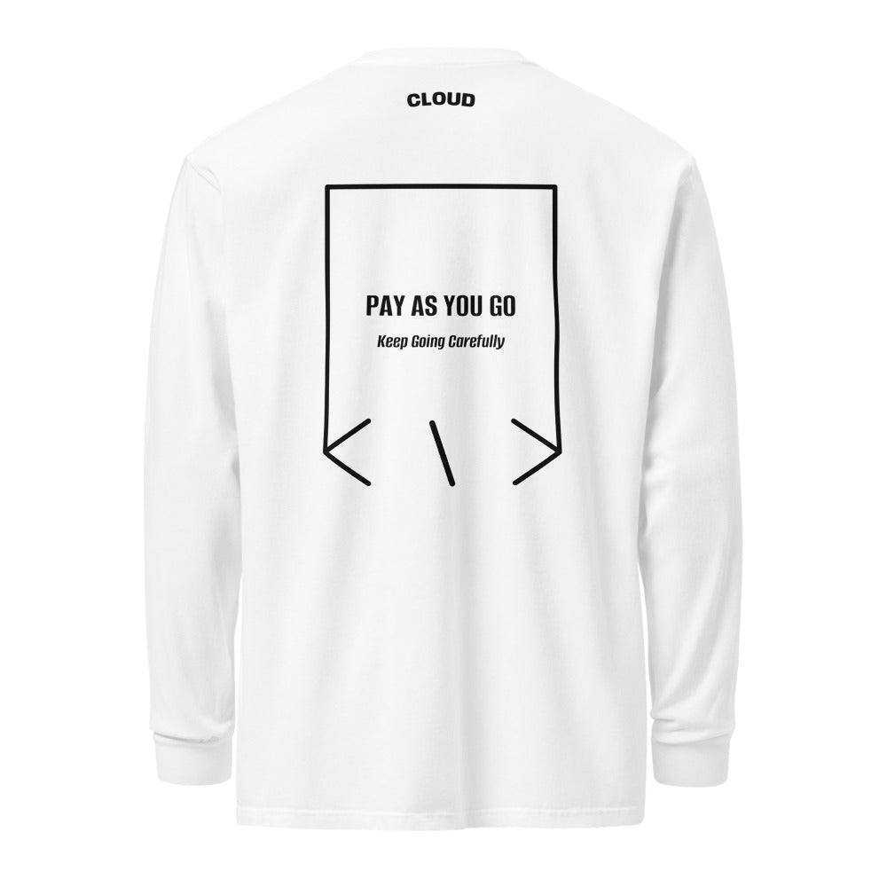 Pay As You Go — White Black back mockup
