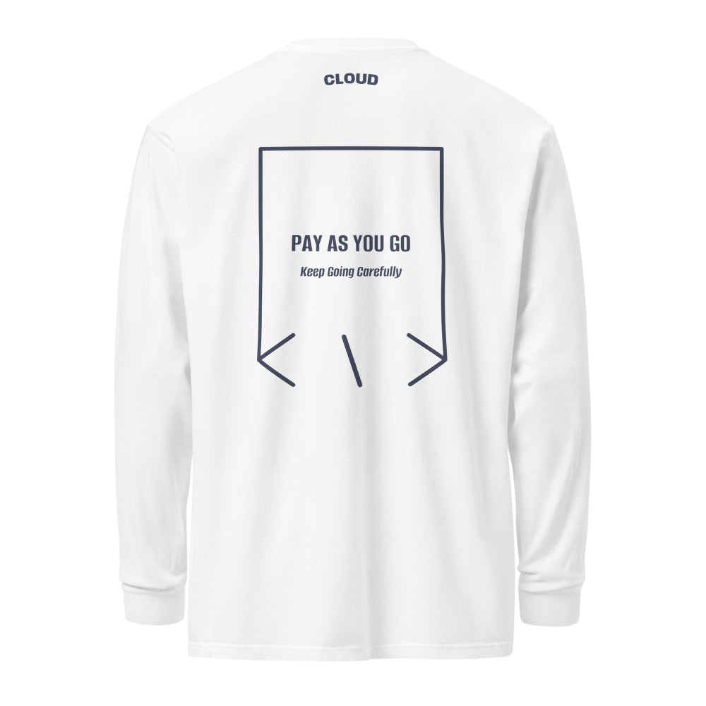 Pay As You Go — White Navy back mockup