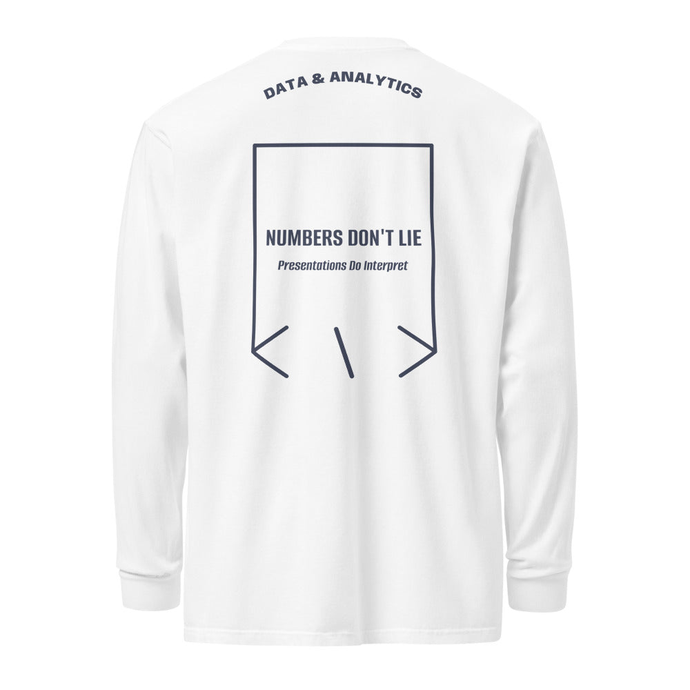 Numbers Don't Lie — White Navy back mockup