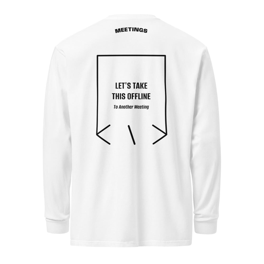 Let's Take This Offline — White Black back mockup