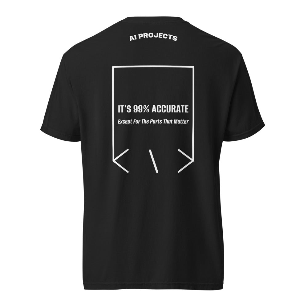 It's 99% Accurate — Black White back mockup