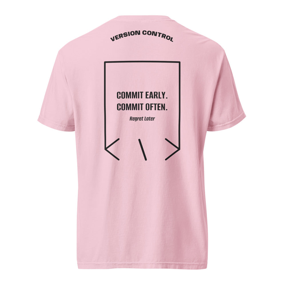 Commit Early. Commit Often. — Blossom Black back mockup