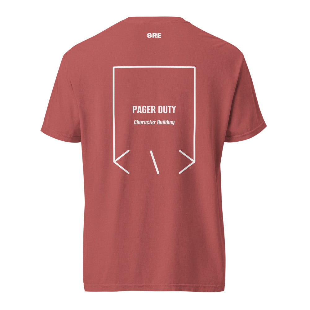 Pager Duty — Crimson White back mockup
