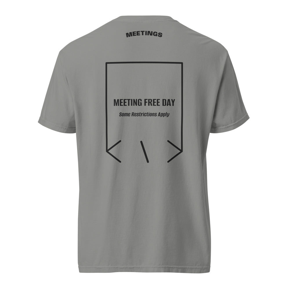 Meeting Free Day — Grey Black back mockup