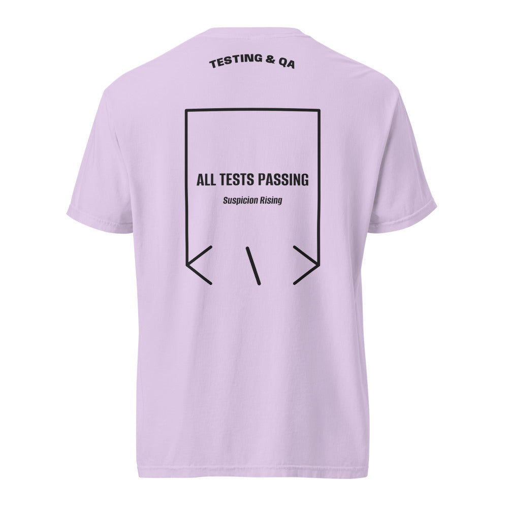 All Tests Passing — Orchid Black back mockup