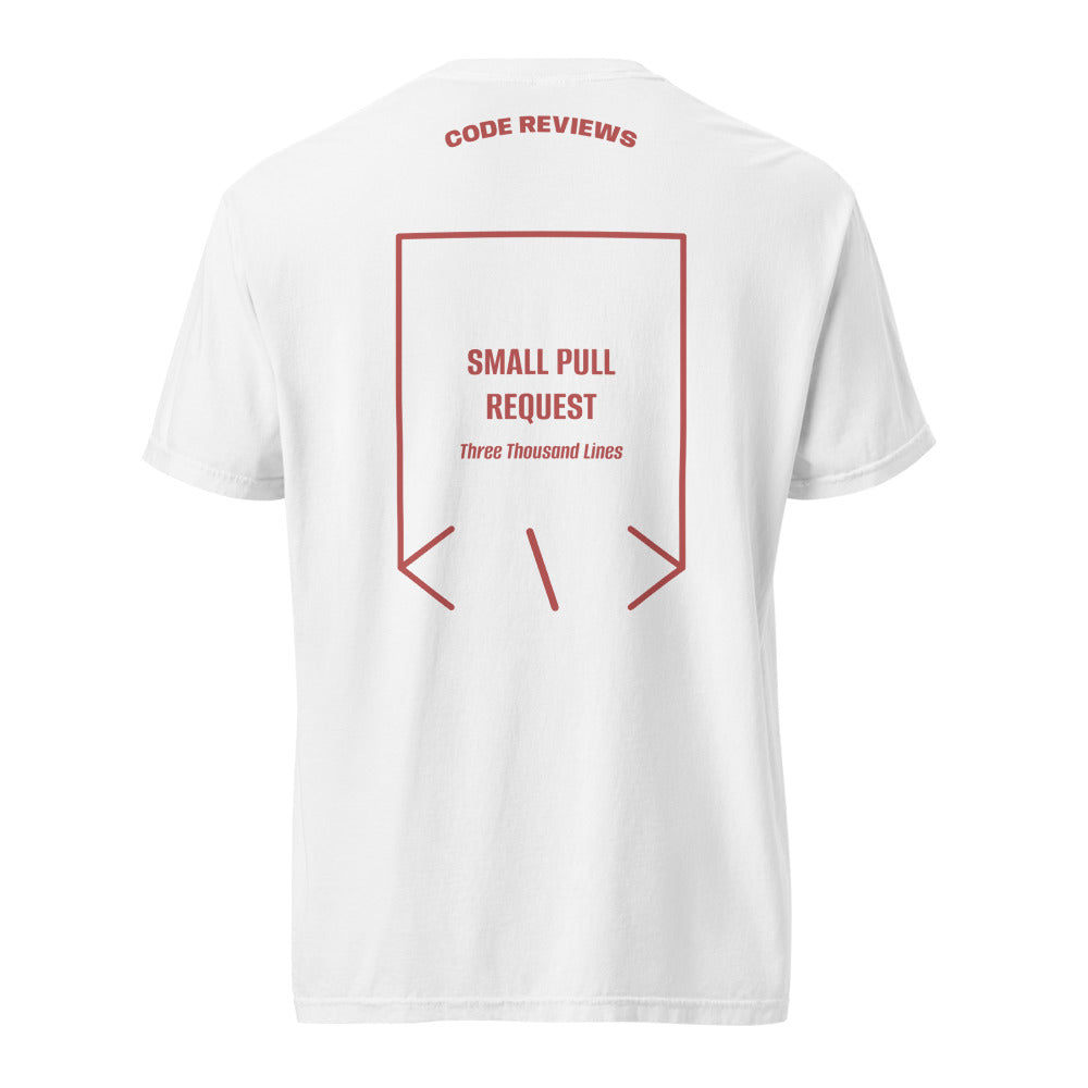 Small Pull Request — White Crimson back mockup