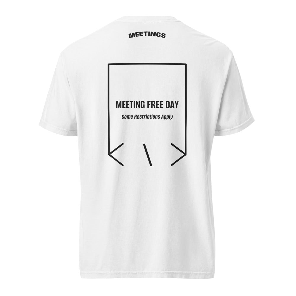 Meeting Free Day — White Black back mockup