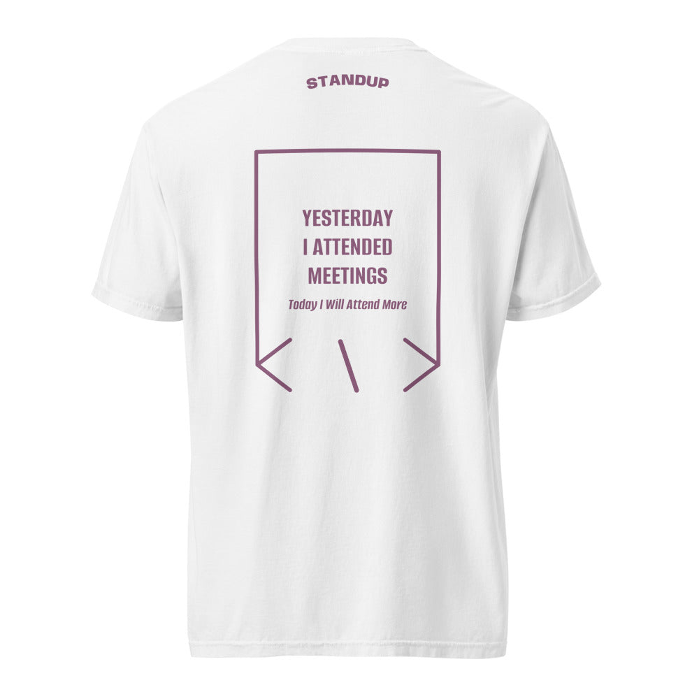 Yesterday I Attended Meetings — White Berry back mockup