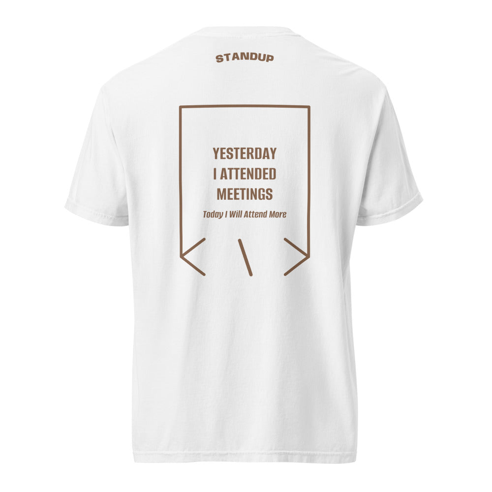 Yesterday I Attended Meetings — White Espresso back mockup
