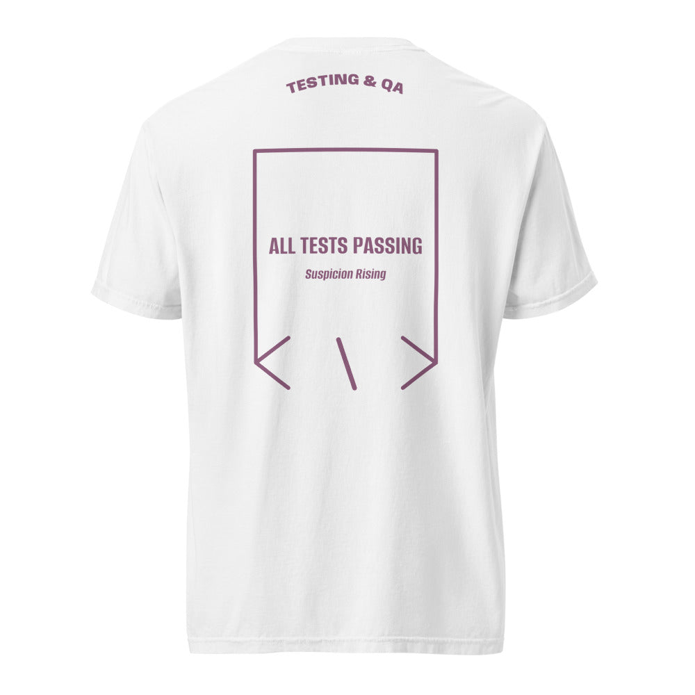 All Tests Passing — White Berry back mockup