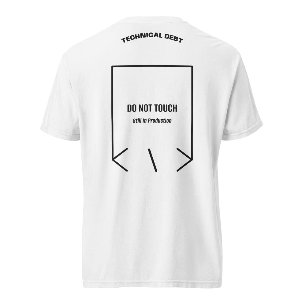 Do Not Touch — White Black back mockup