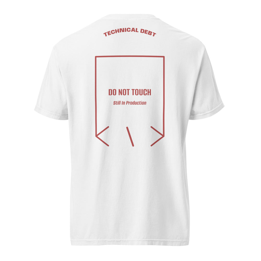 Do Not Touch — White Crimson back mockup