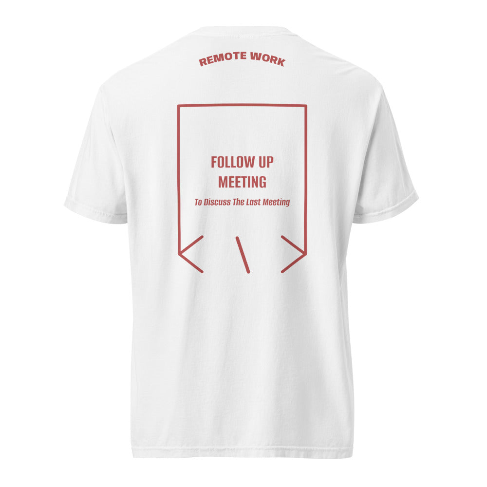 Follow Up Meeting — White Crimson back mockup