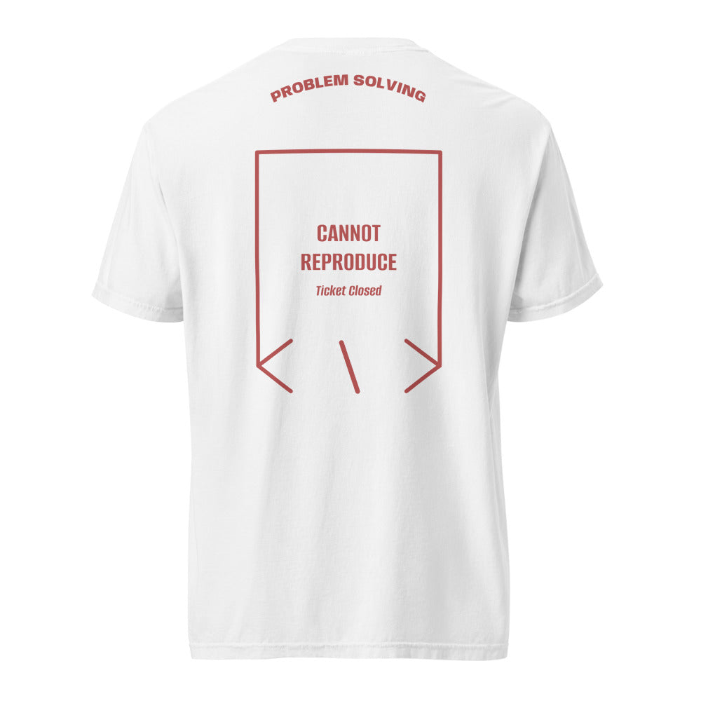 Cannot Reproduce — White Crimson back mockup