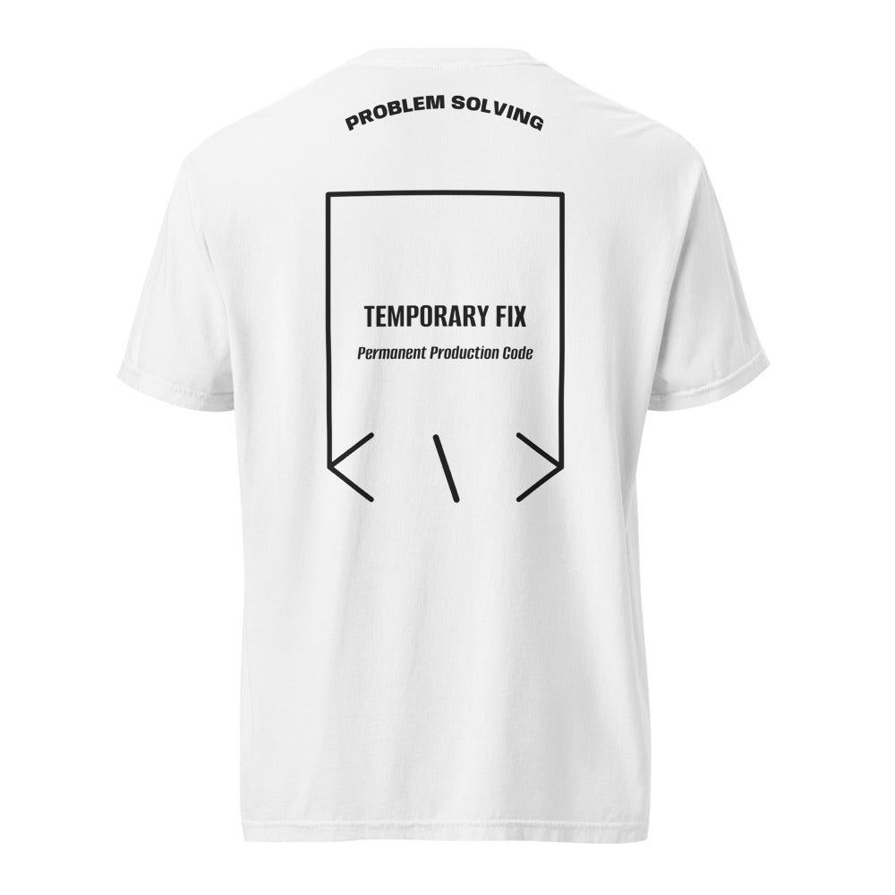 Temporary Fix — White Black back mockup