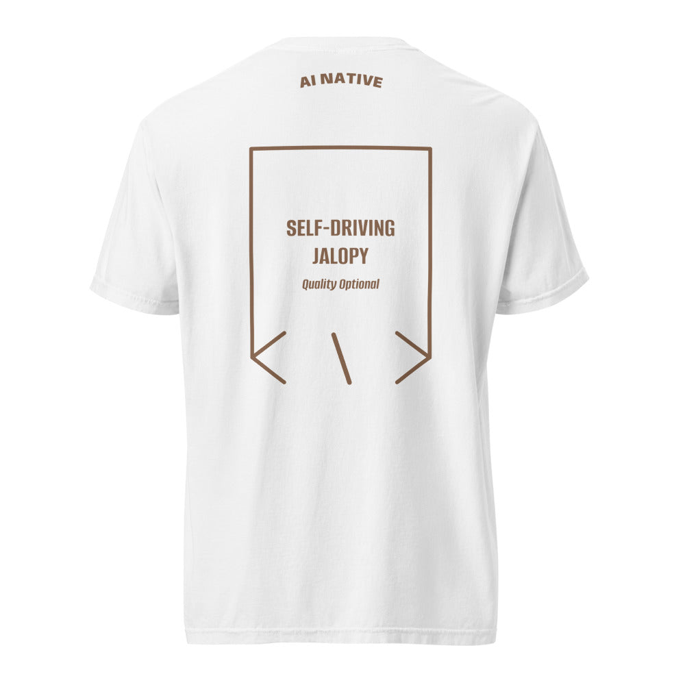 Self-Driving Jalopy — White Espresso back mockup