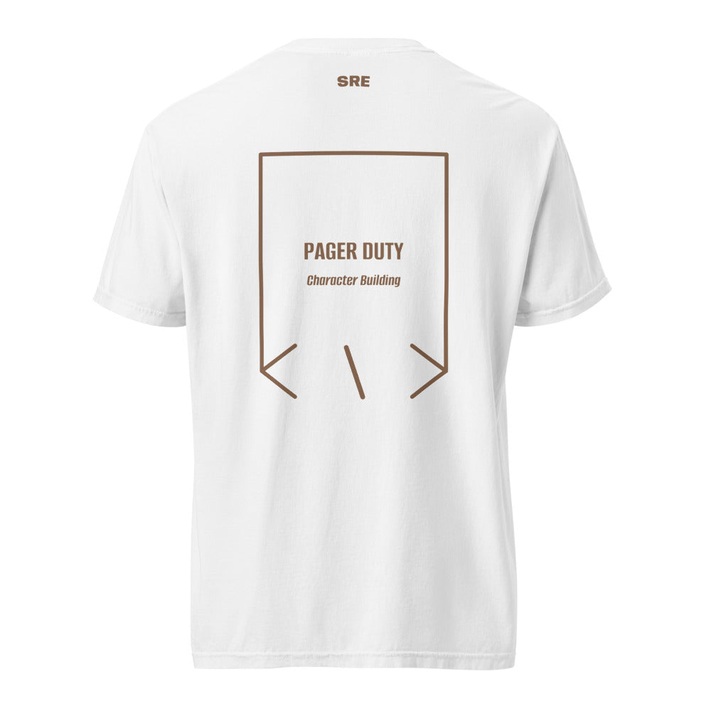Pager Duty — White Espresso back mockup