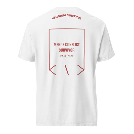 Merge Conflict Survivor — secondary back mockup