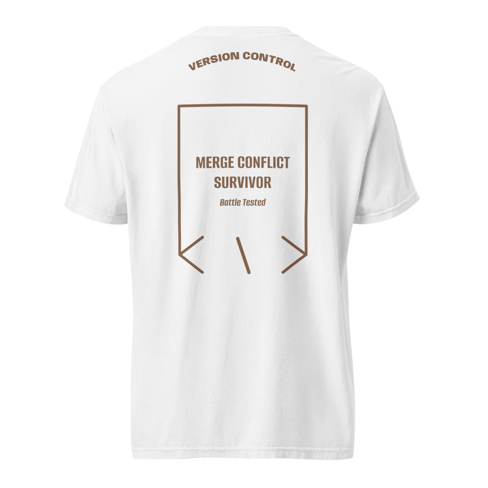 Merge Conflict Survivor — White Espresso back mockup