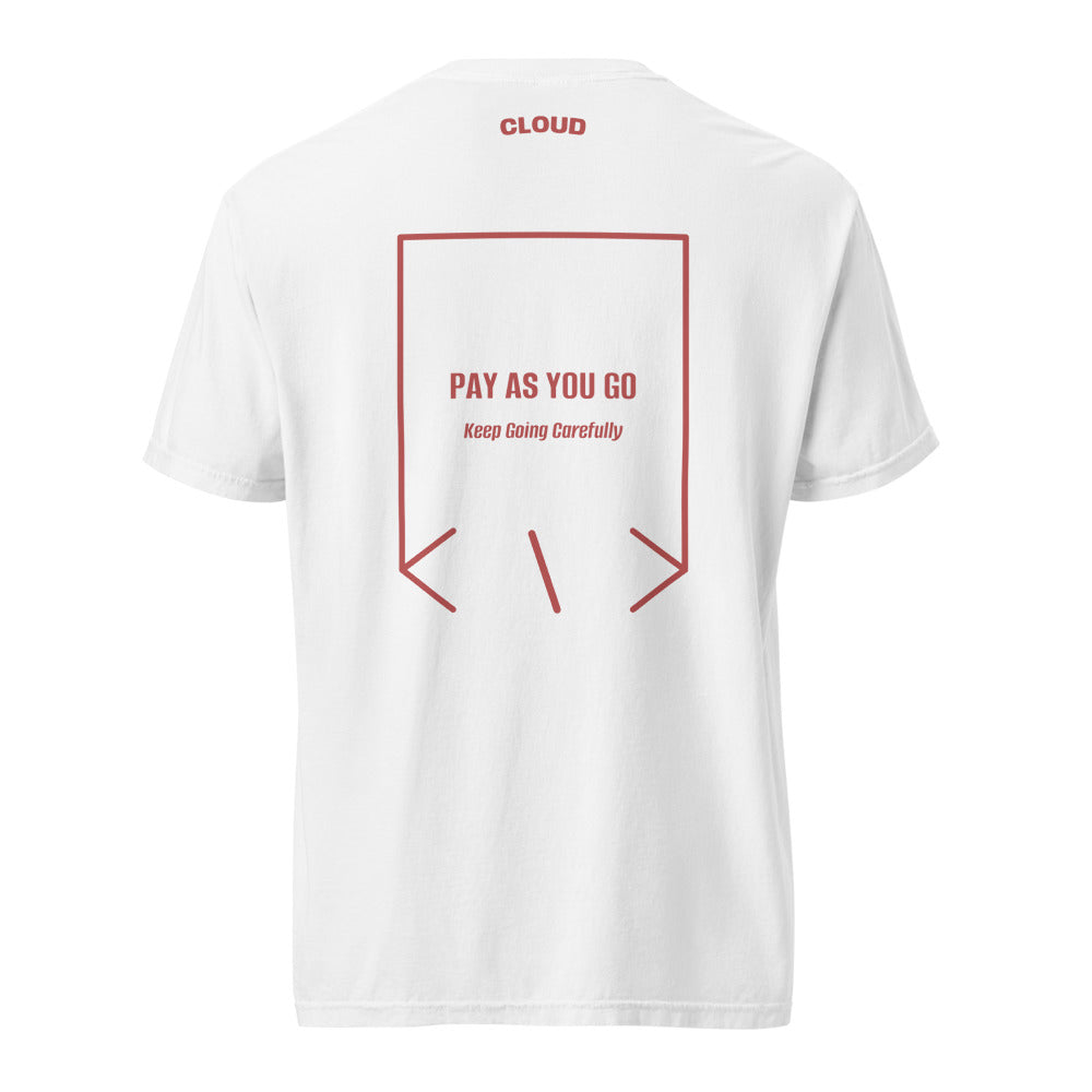 Pay As You Go — White Crimson back mockup