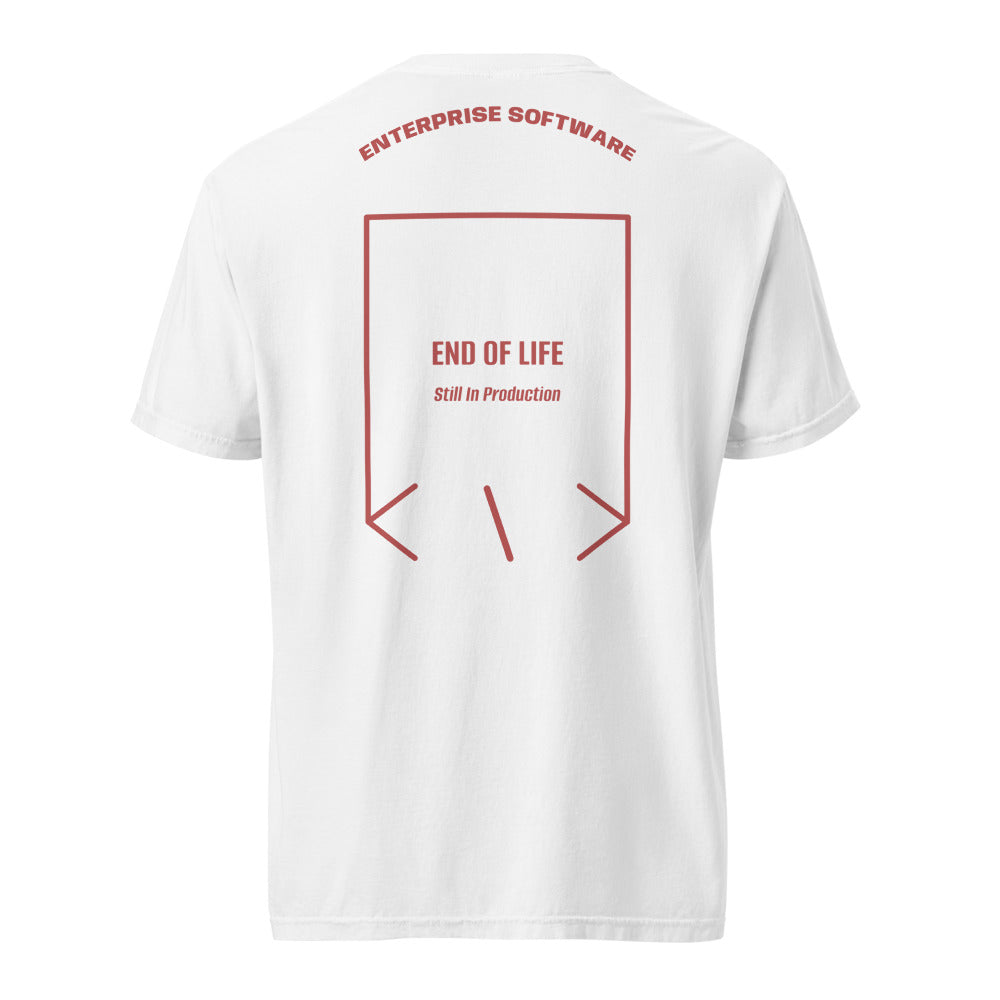 End Of Life — White Crimson back mockup