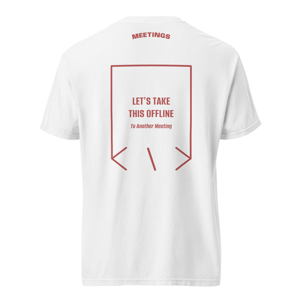 Let's Take This Offline — White Crimson back mockup