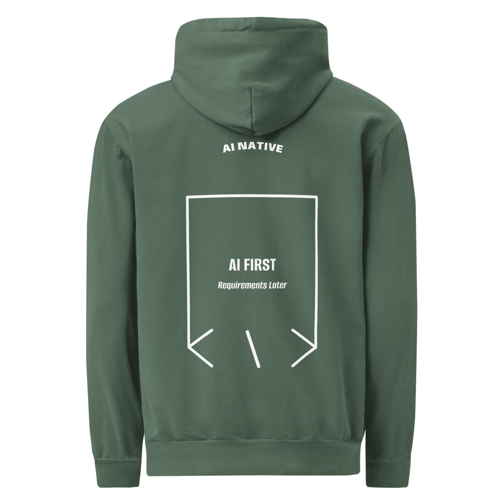 AI First — Blue Spruce White back mockup