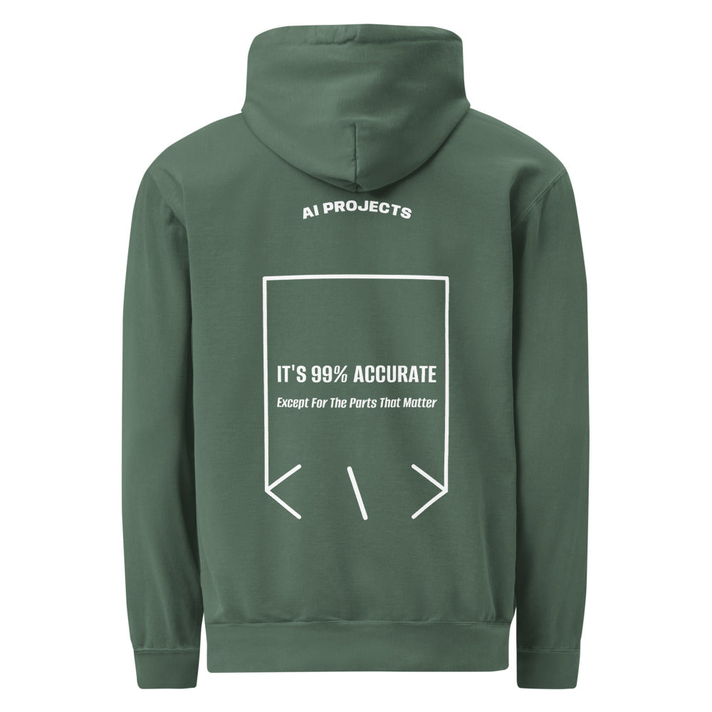 It's 99% Accurate — Blue Spruce White back mockup
