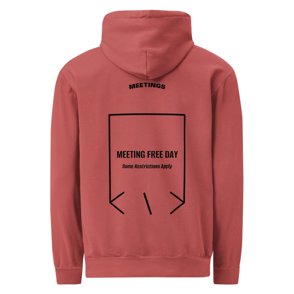 Meeting Free Day — Crimson Black back mockup