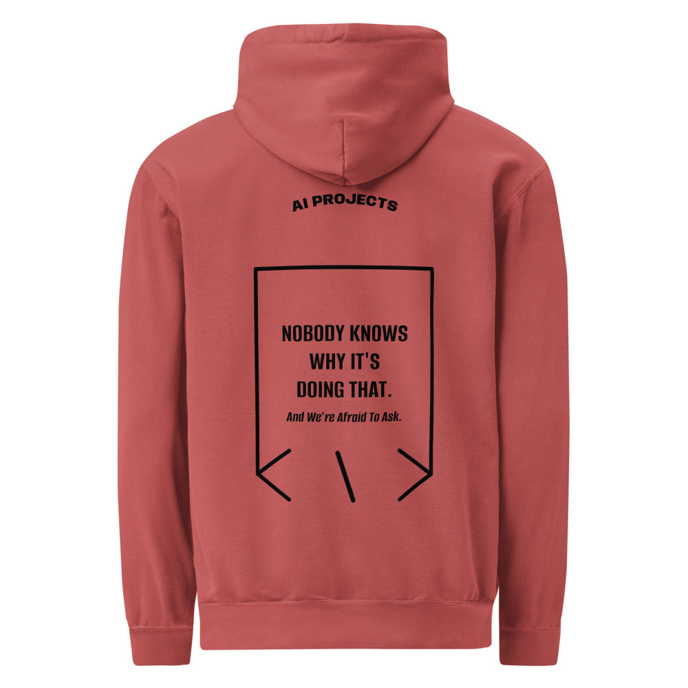 Nobody Knows Why It's Doing That. — Crimson Black back mockup