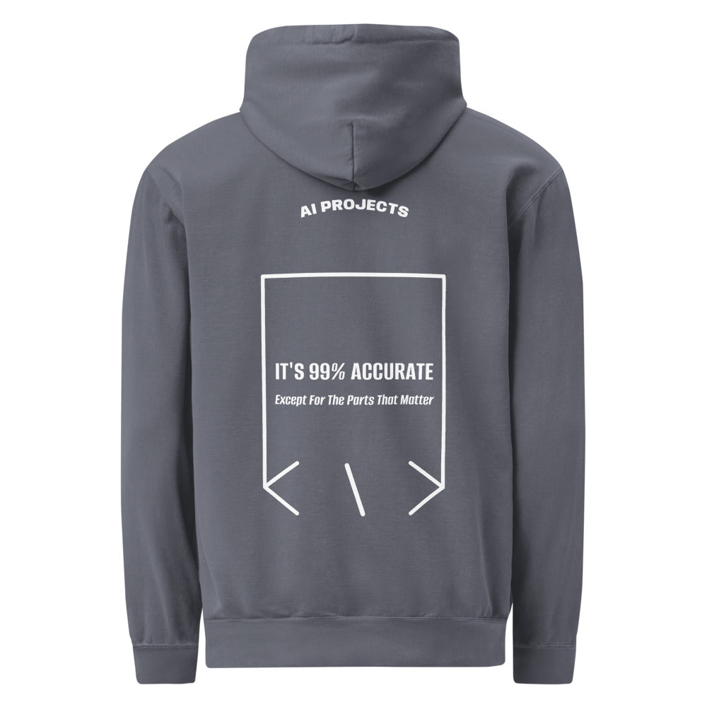 It's 99% Accurate — Denim White back mockup