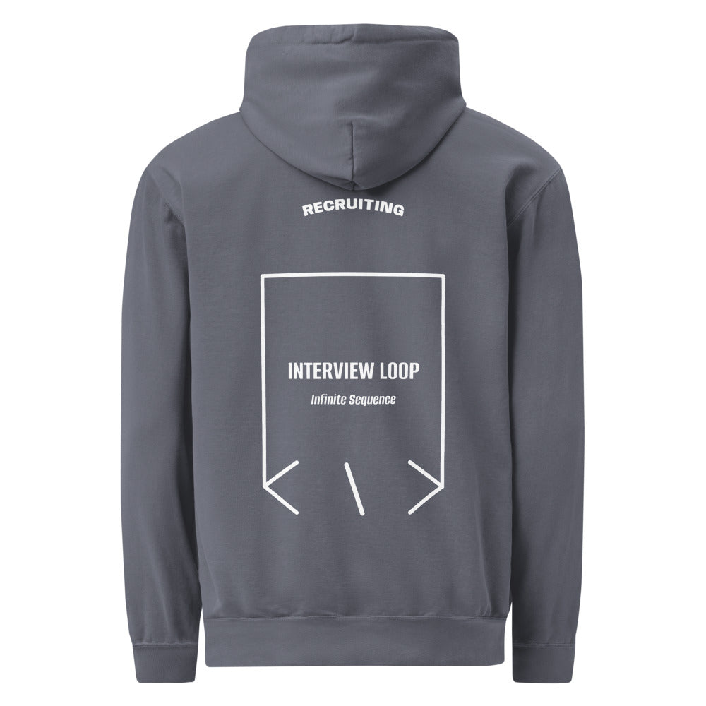 Interview Loop — Denim White back mockup