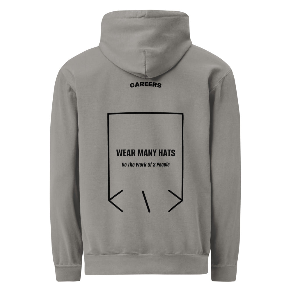 Wear Many Hats — Grey Black back mockup
