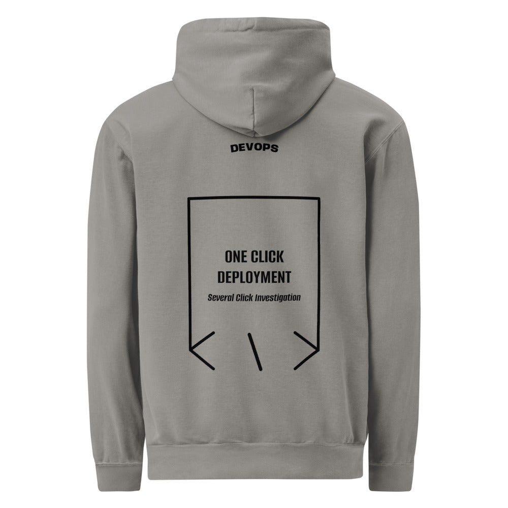 One Click Deployment — Grey Black back mockup