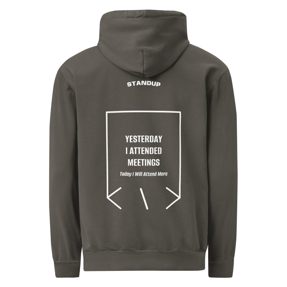 Yesterday I Attended Meetings — Pepper White back mockup