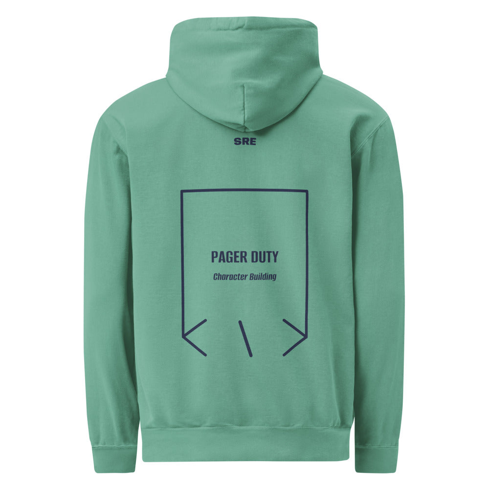 Pager Duty — Seafoam True Navy back mockup