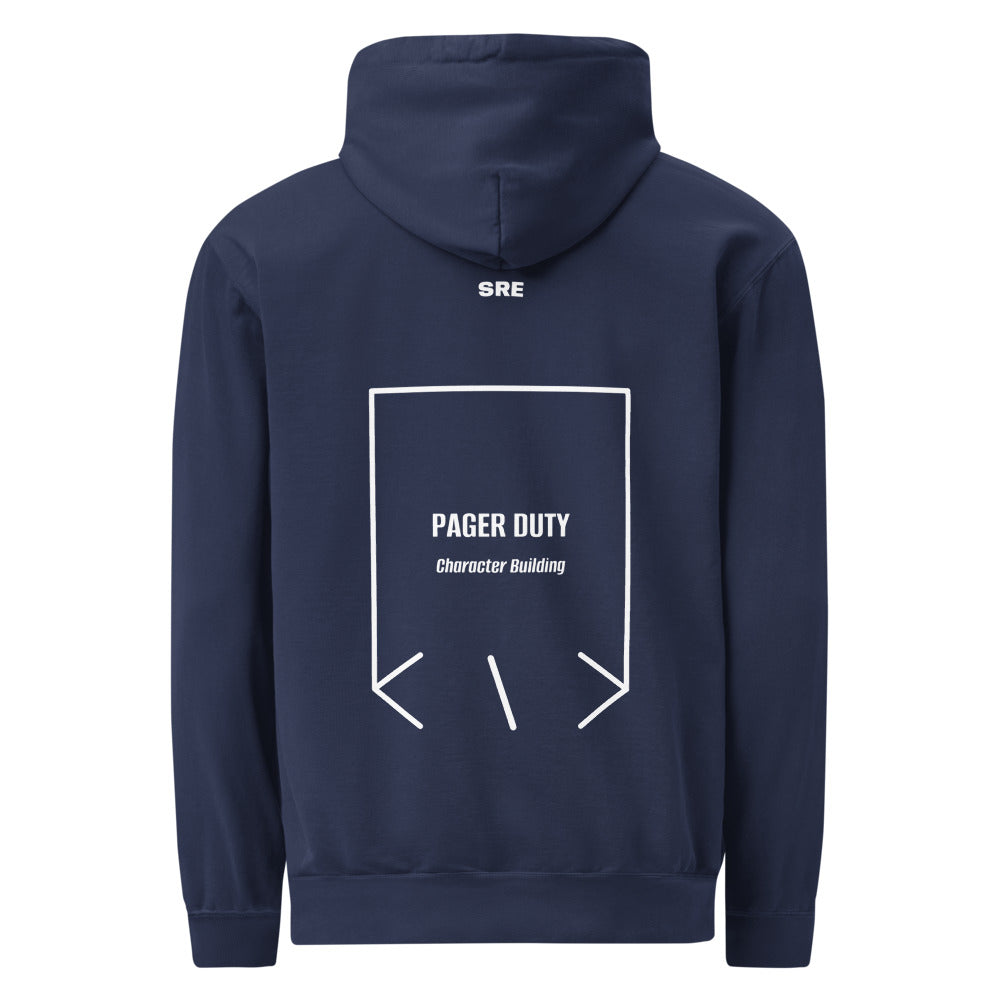 Pager Duty — True Navy White back mockup