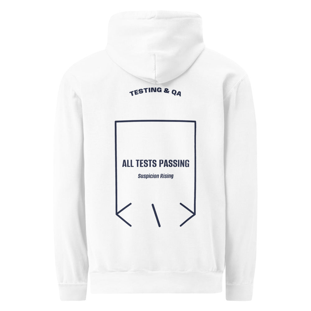 All Tests Passing — White True Navy back mockup