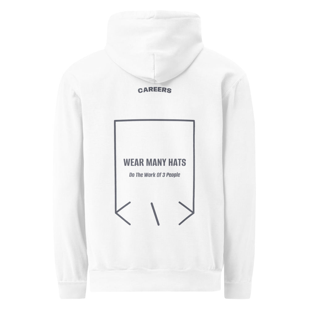 Wear Many Hats — White Denim back mockup