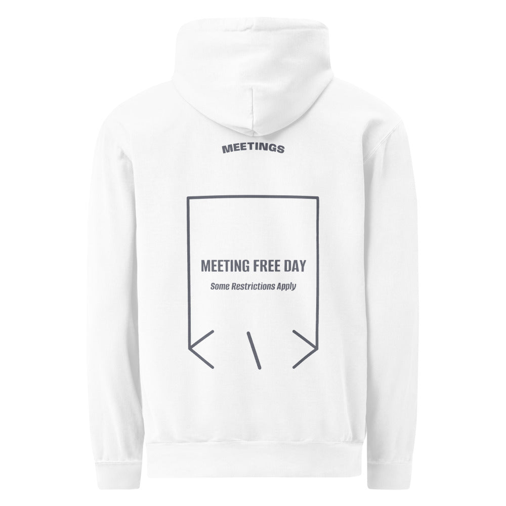 Meeting Free Day — White Denim back mockup