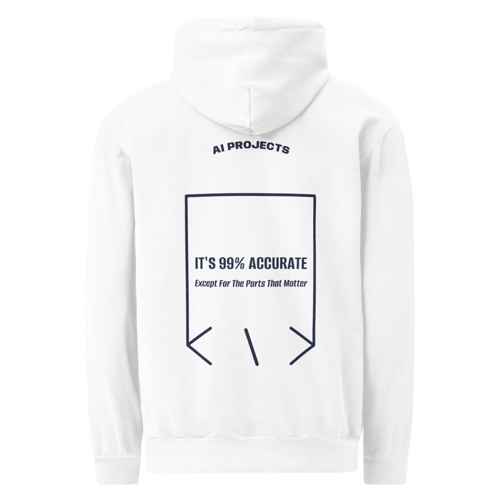 It's 99% Accurate — White True Navy back mockup