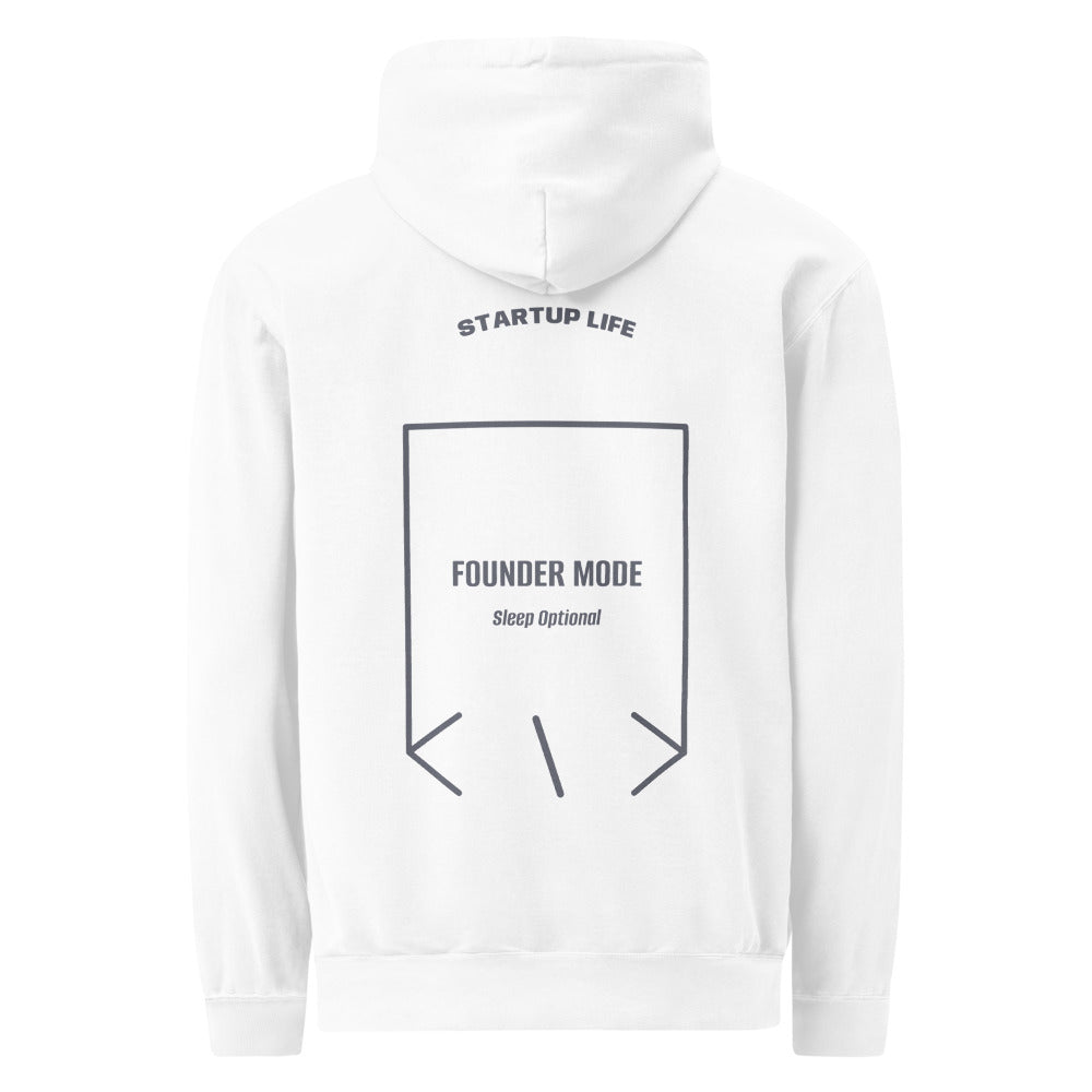 Founder Mode — White Denim back mockup